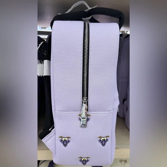 2025 Disney Parks Epcot Figment Purple Canvas Loungefly Backpack NEW - Picture 2 of 4